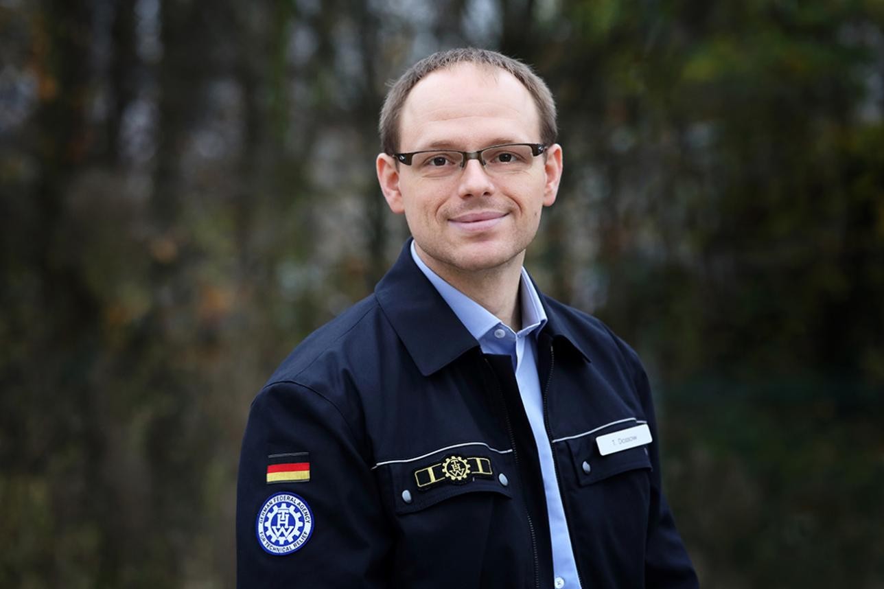 Portrait photo Alexander Dossow, THW Rastatt