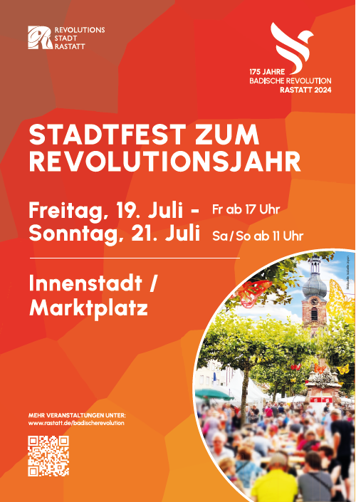 Veranstaltungsplakat für das Stadtfest zum Revolutionsjahr