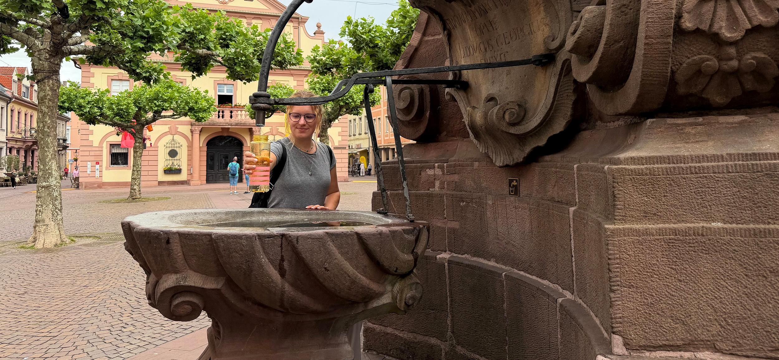 Trinkwasserbrunnen am New Britain Park in Rastatt