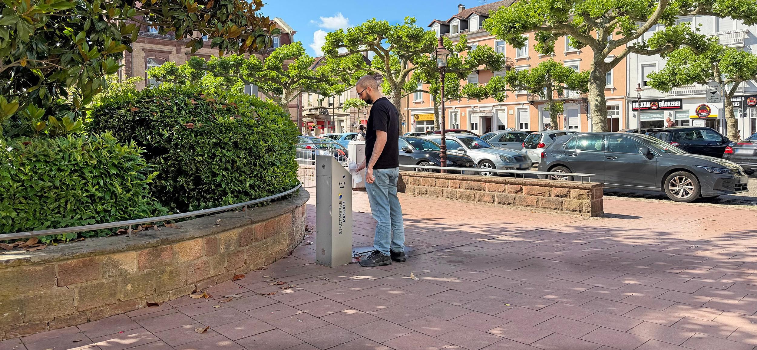 Trinkwasserbrunnen am New Britain Park in Rastatt