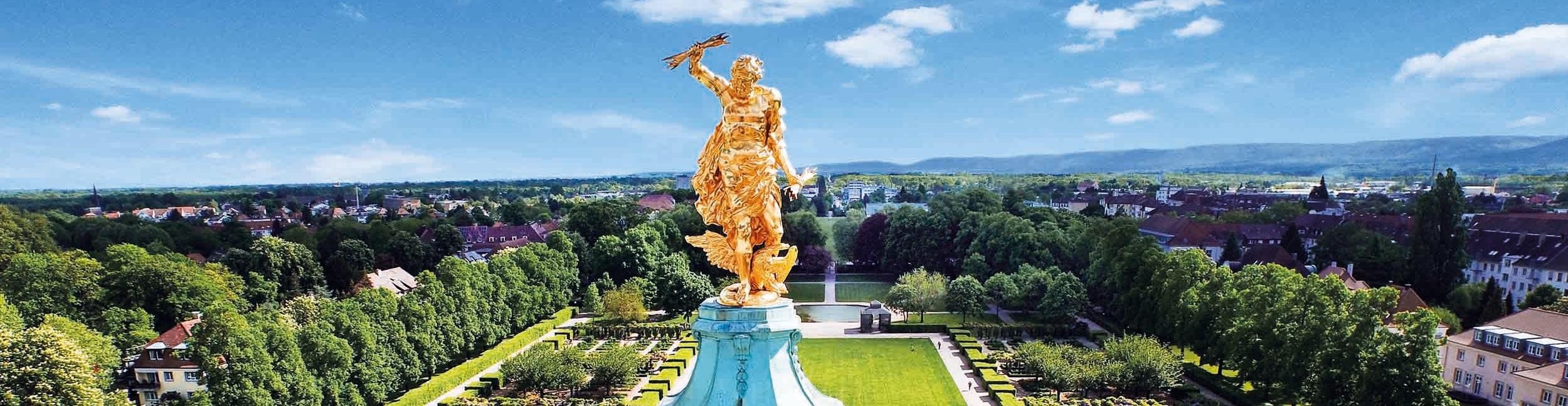 Golden man castle Rastatt.