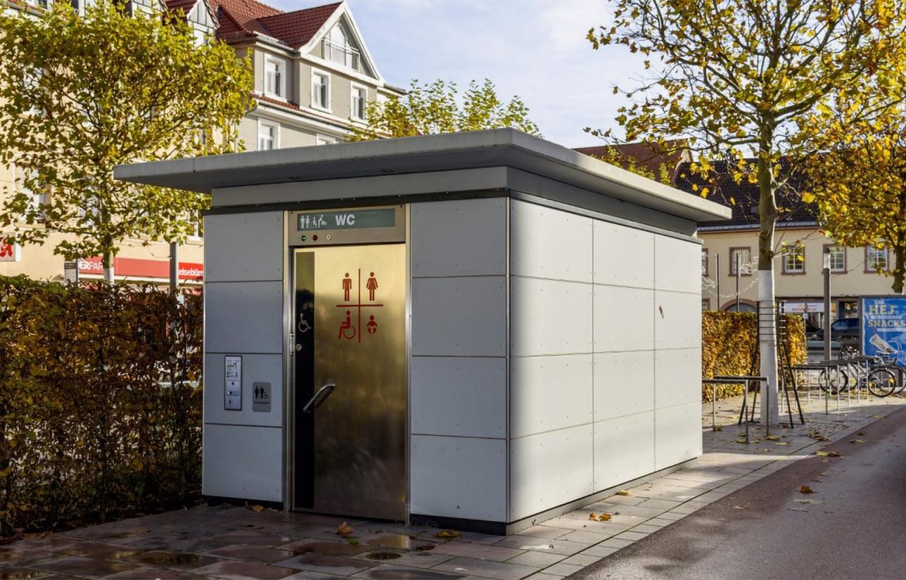 There is a public toilet for people with disabilities in the upper Kaiserstrasse.