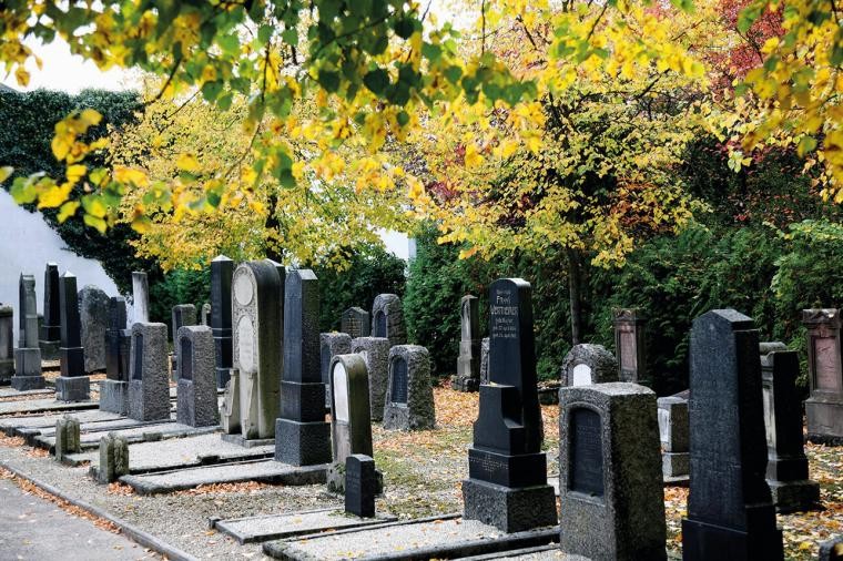 Gravestones at the Jewish cemetery