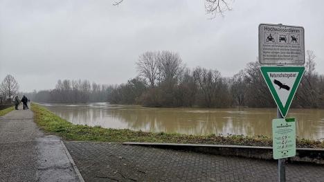 Hochwasser in Rastatt-Plittersdorf