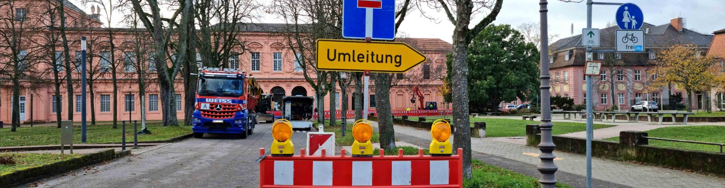 Baustelle Schild Umleitung