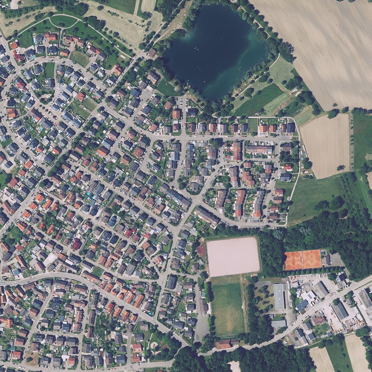Vue aérienne de la zone industrielle d'Ottersdorf