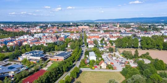 7_Luftbild Schlossachse in die Stadt_Landesgartenschau Rastatt_Foto Joachim Gerstner_2019