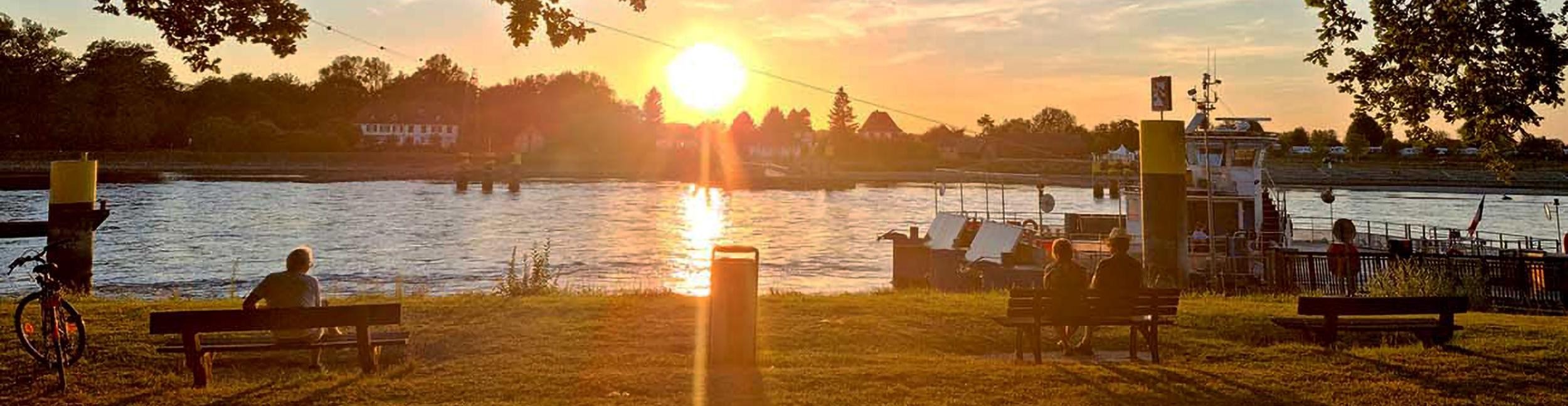 Rheinpromenade in Plittersdorf. Foto: Stadt Rastatt/Isabelle Joyon Rheinpromenade in Plittersdorf
