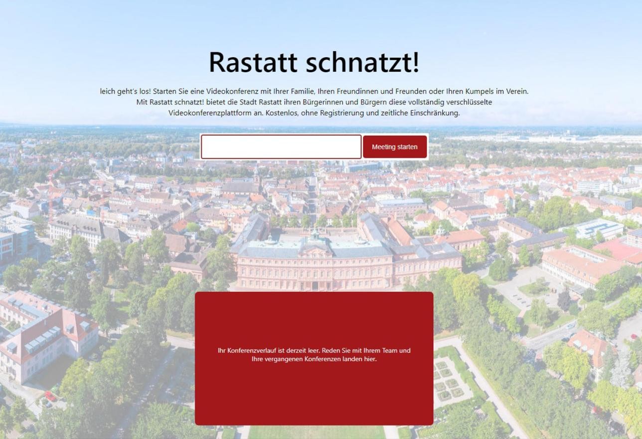 Screenshot Videokonferenz-Plattform Rastatt schnatzt