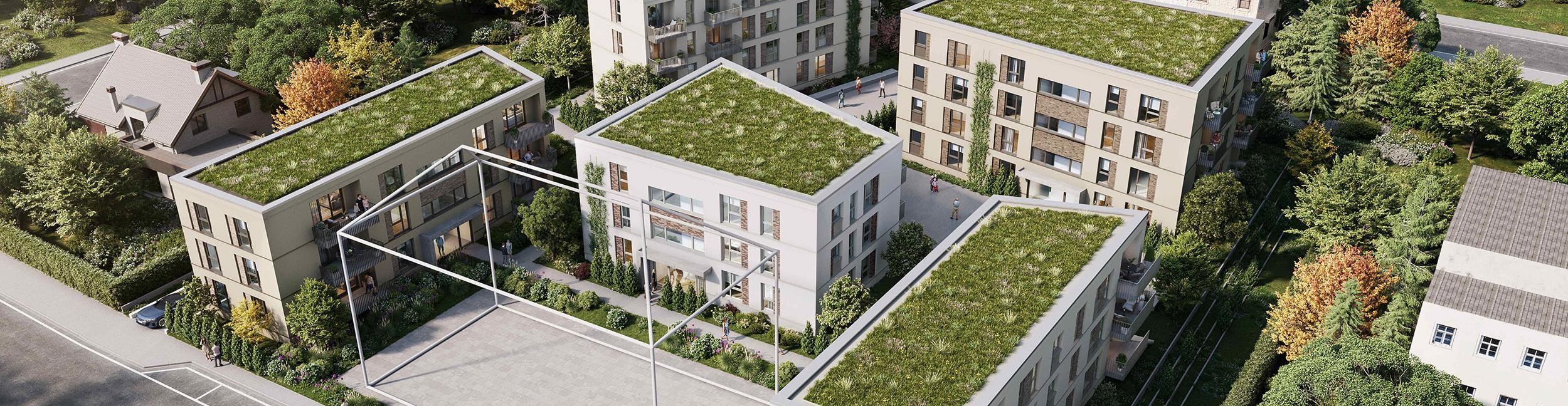 Visualisierung Markgrafenstraße: Projektgesellschaft Rastatt GmbH Visualisierung Markgrafenstraße mit Häusern