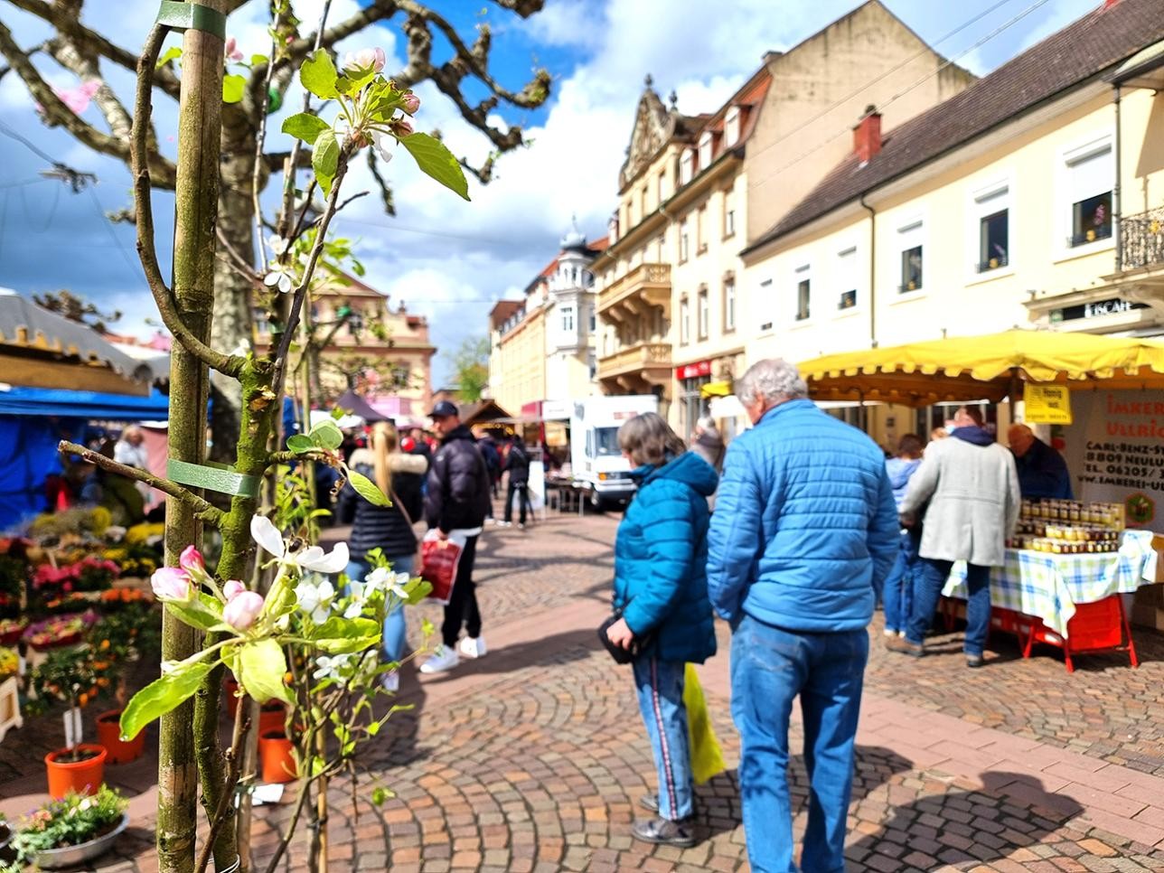 Frühlingsmarkt mit verkaufsoffenen Sonntag in Rastatt. Foto: Ulrike Klumpp Stände beim Frühlingsmarkt beim verkaufsoffenen Sonntag in Rastatt
