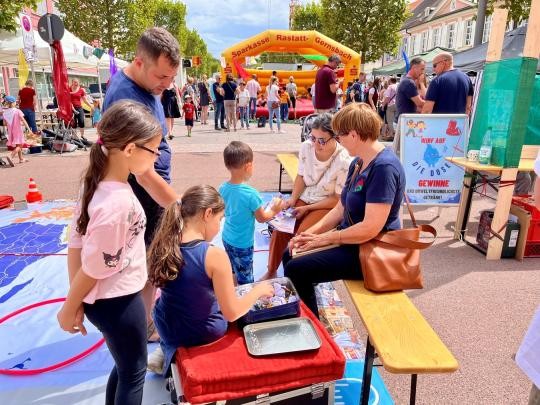 Kinderbereich beim Stadtfest in der oberen Kaiserstraße in Rastatt