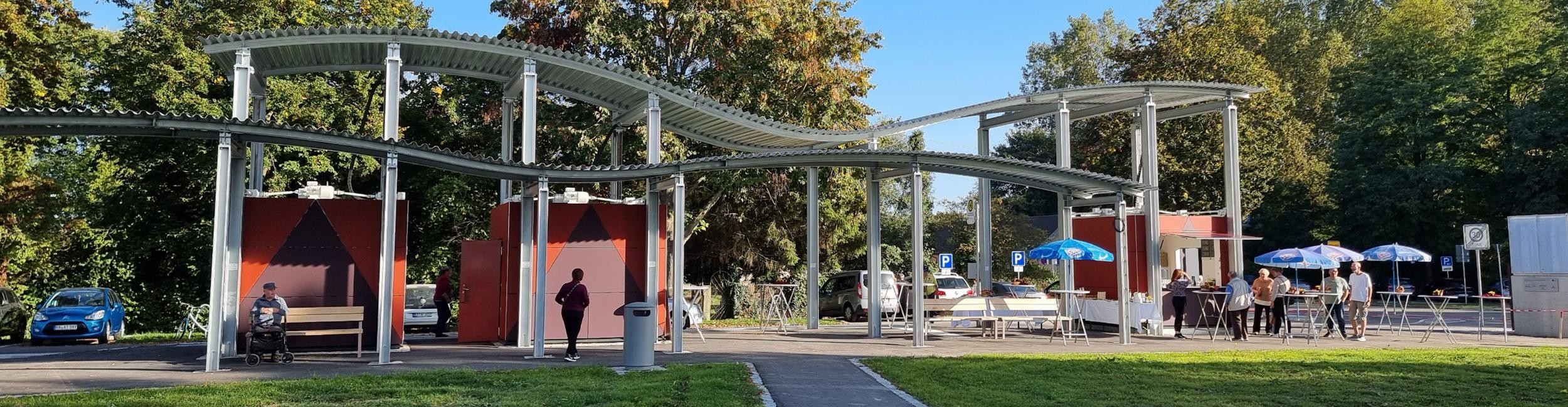 Gasgtronomieangebot an der Rheinpromenade in Plittersdorf. Foto: Stadt Rastatt/Isabelle Joyon Kiosk an der Rheinpromenade