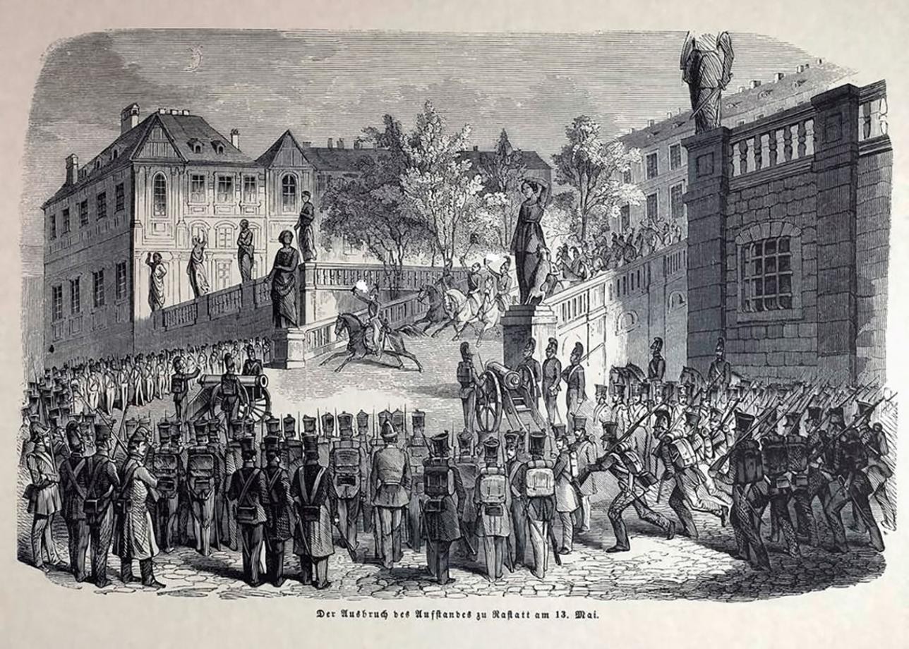 Flucht der Offiziere am 13. Mai 1849