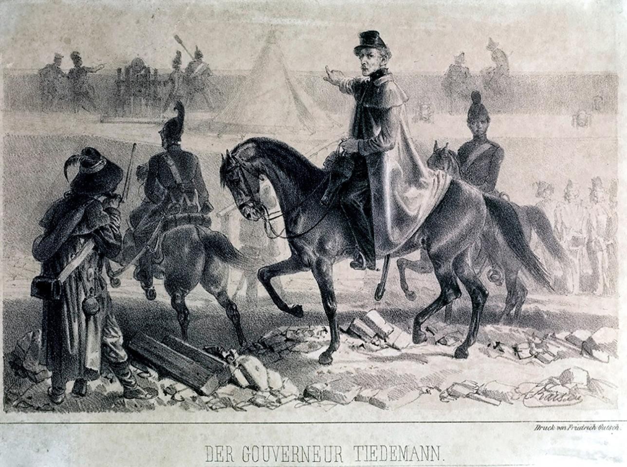 Gustav Tiedemann, der revolutionäre Gouverneur der Festung Rastatt. Quelle: Stadtarchiv Rastatt Gustav Tiedemann, der revolutionäre Gouverneur der Festung Rastatt