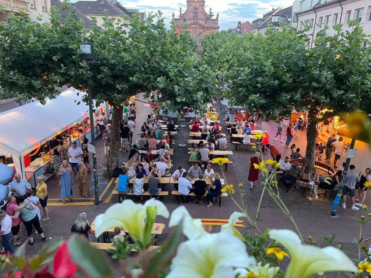 Blick auf das Stadtfest von oben