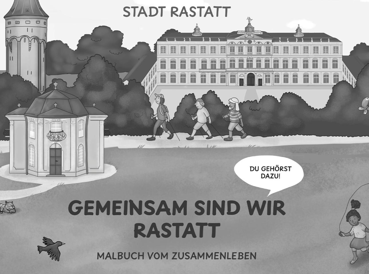 Malbuch vom Zusammenleben. Illustration: Gosia Dekundy Buchcover vom Ausmalbuch