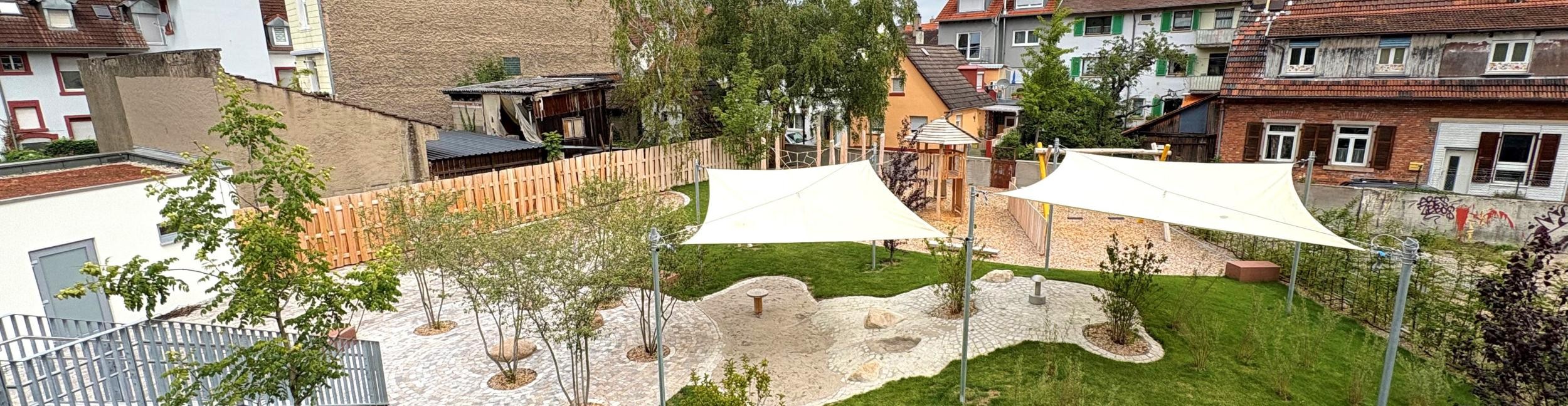 Kita Dörfel. Foto: Kita Dörfel Kita Dörfel Außenbereich von oben