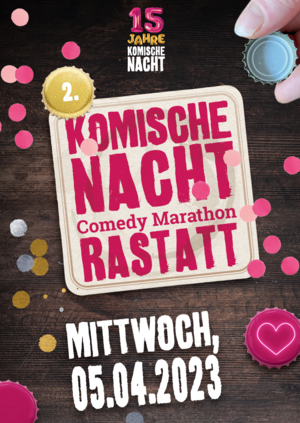 Plakat zur Komischen Nacht in Rastatt