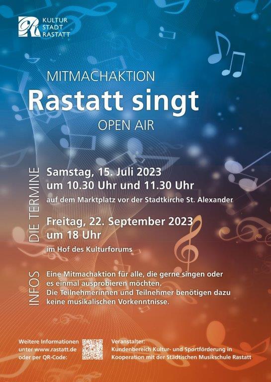 Plakat "Rastatt singt"