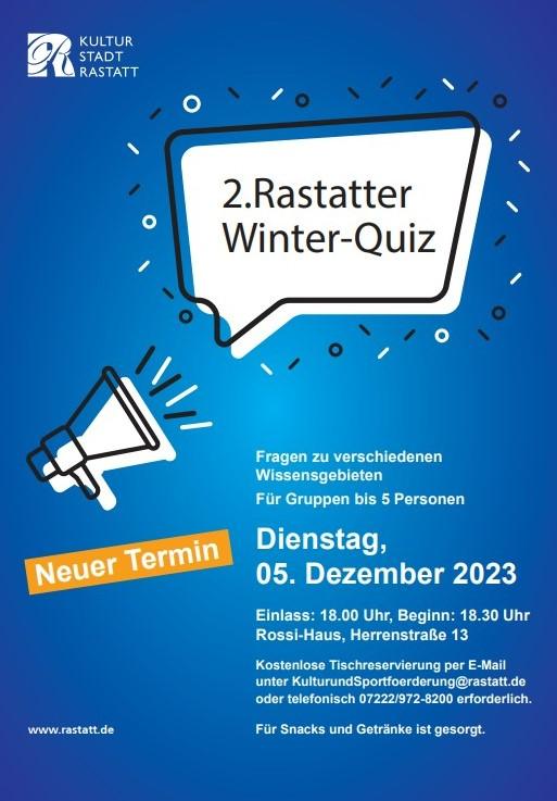2. Rastatter Winterquiz Plakat Quiz