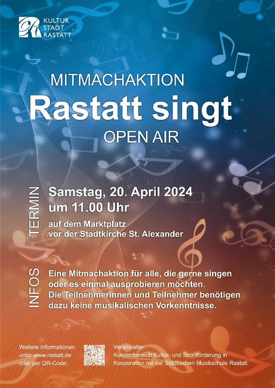 Plakat "Rastatt singt" der Agentur Exakt.