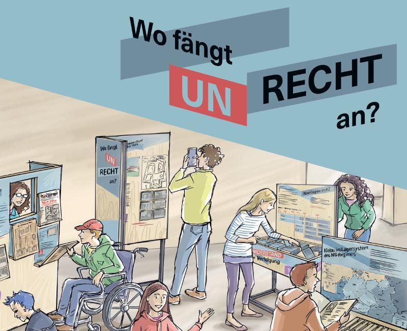 Bild mit Besuchern, welche sich an den Stationen informieren