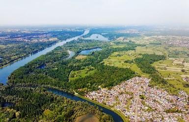 Blick auf den Rheinhochwasserdamm - Foto: Black Forest Collective Filmproduktion