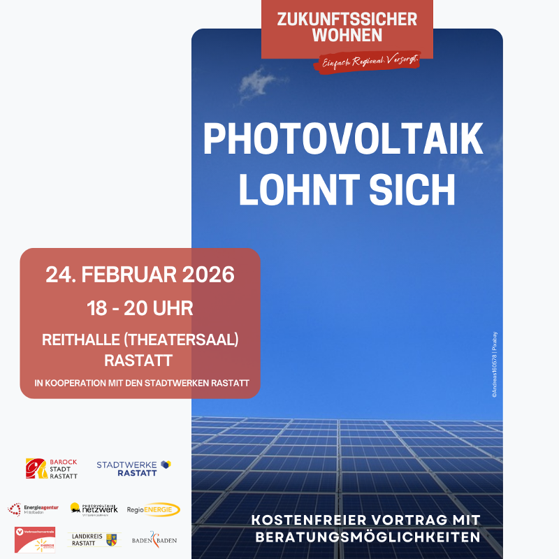 Photovoltaik lohnt sich – in Kooperation mit den Stadtwerken Rastatt