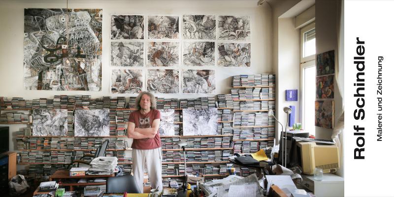 Rolf Schindler im Atelier (Fotografie: Günther Lehnert)