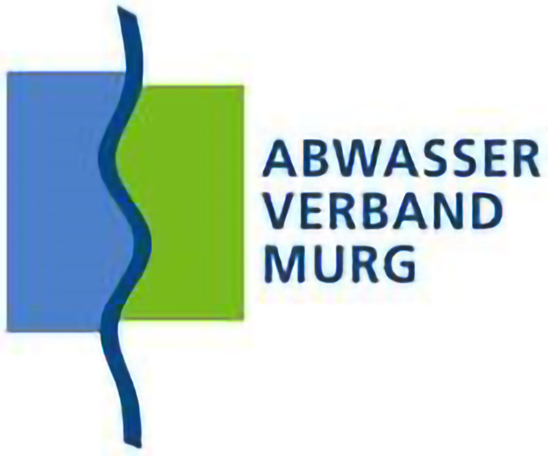 Logo Abwasserverband Murg. Grün-, gelbes Logo mit Schriftzug